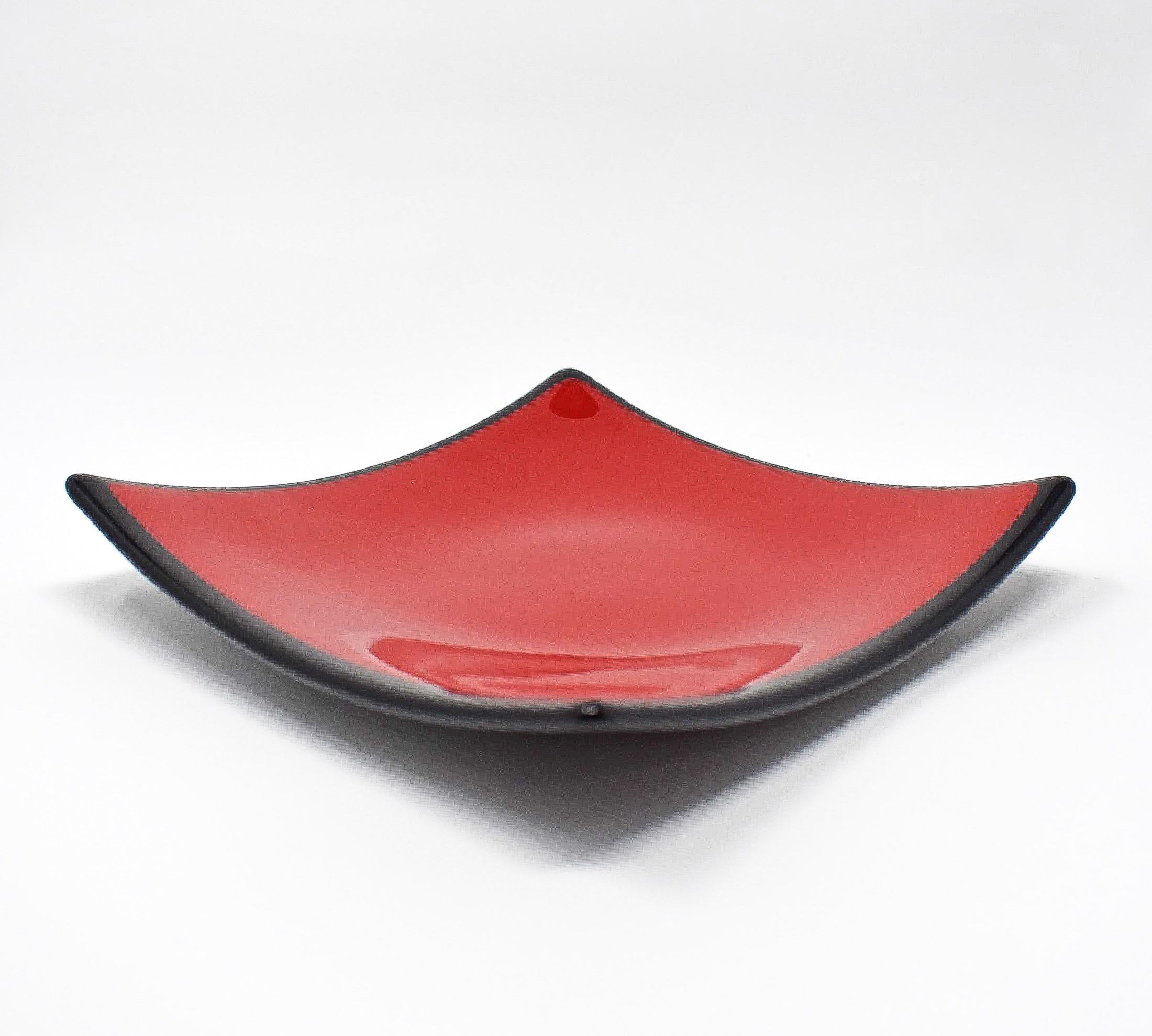 Red Glass Trinket Dish