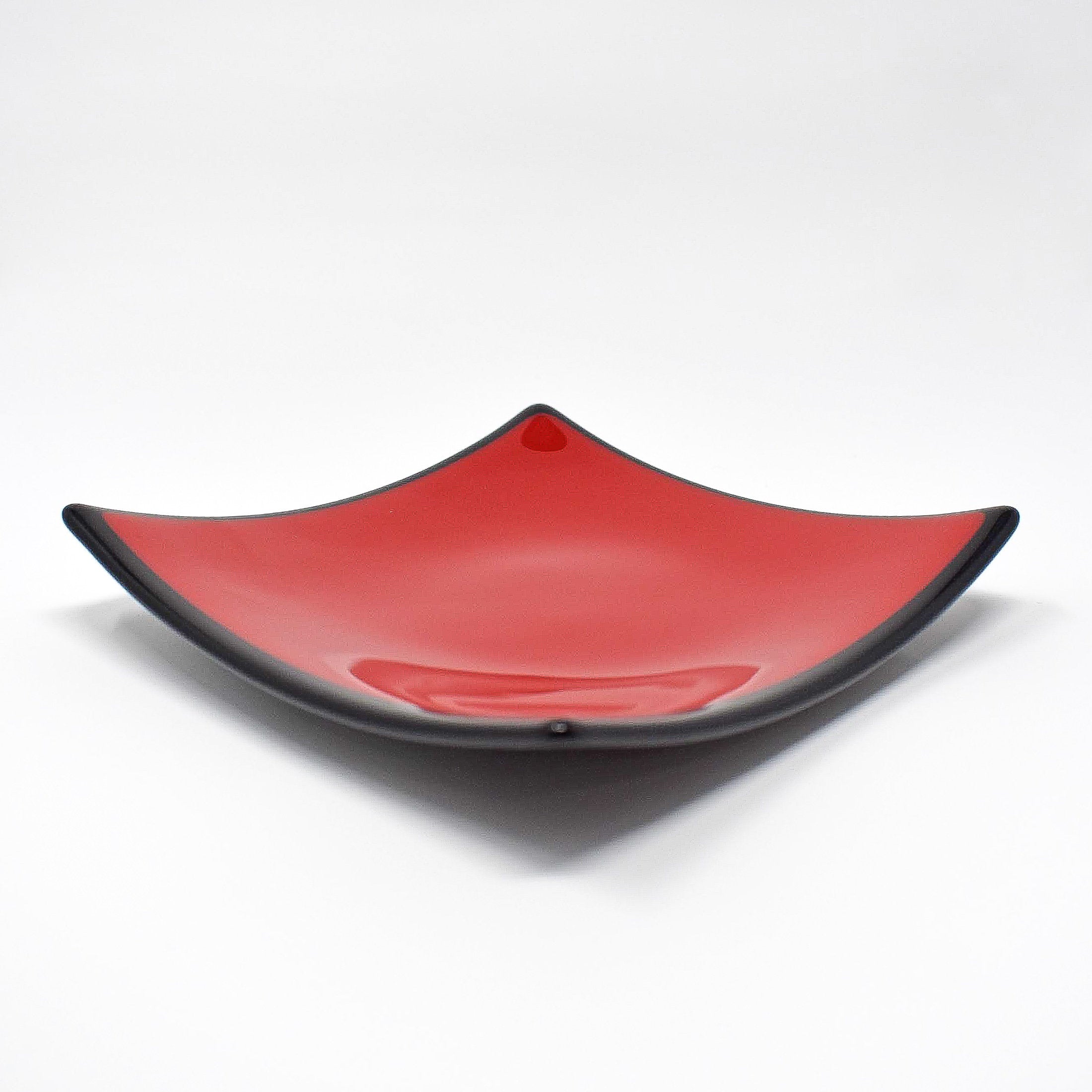 Red Glass Trinket Dish