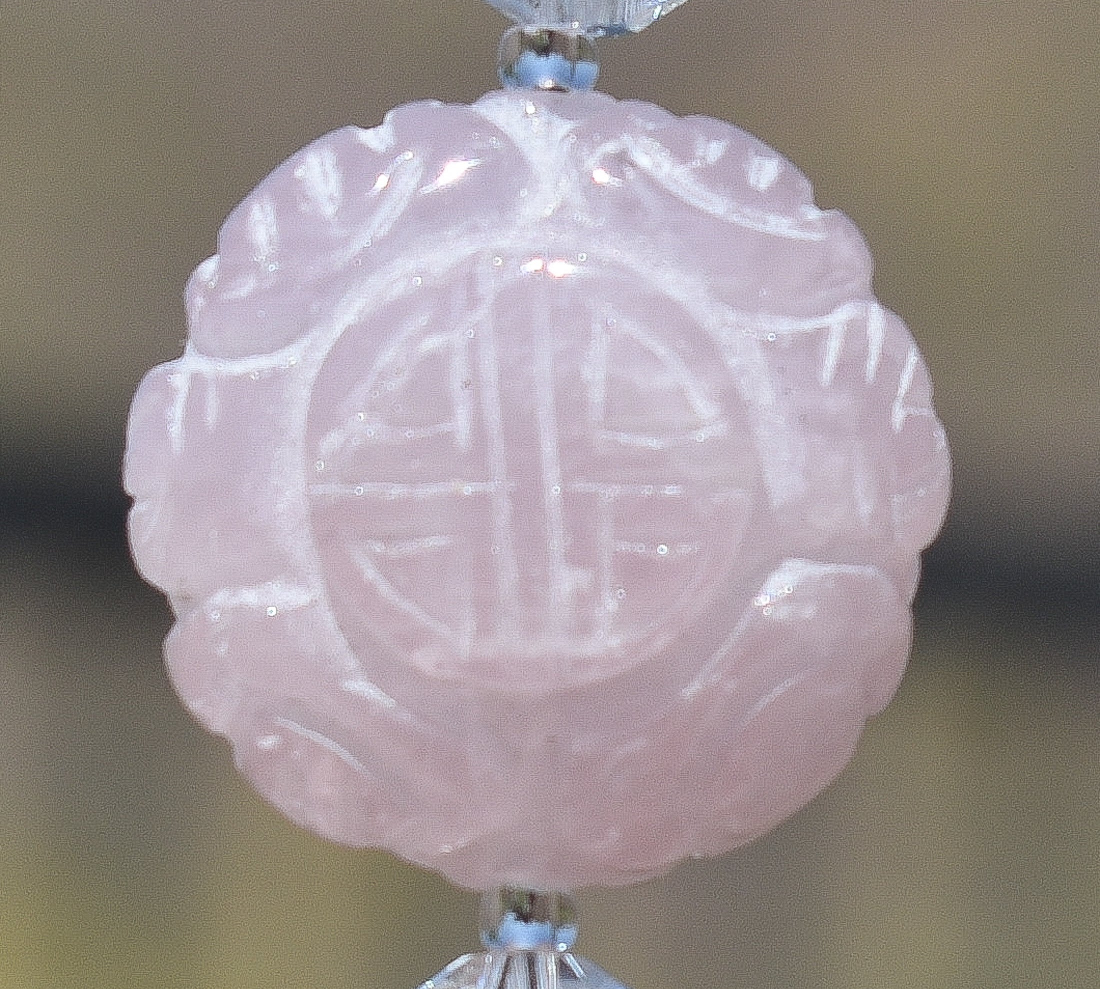 Carved Rose Quartz Charm