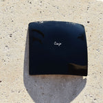 White and Black Fused Glass Tray – 6"