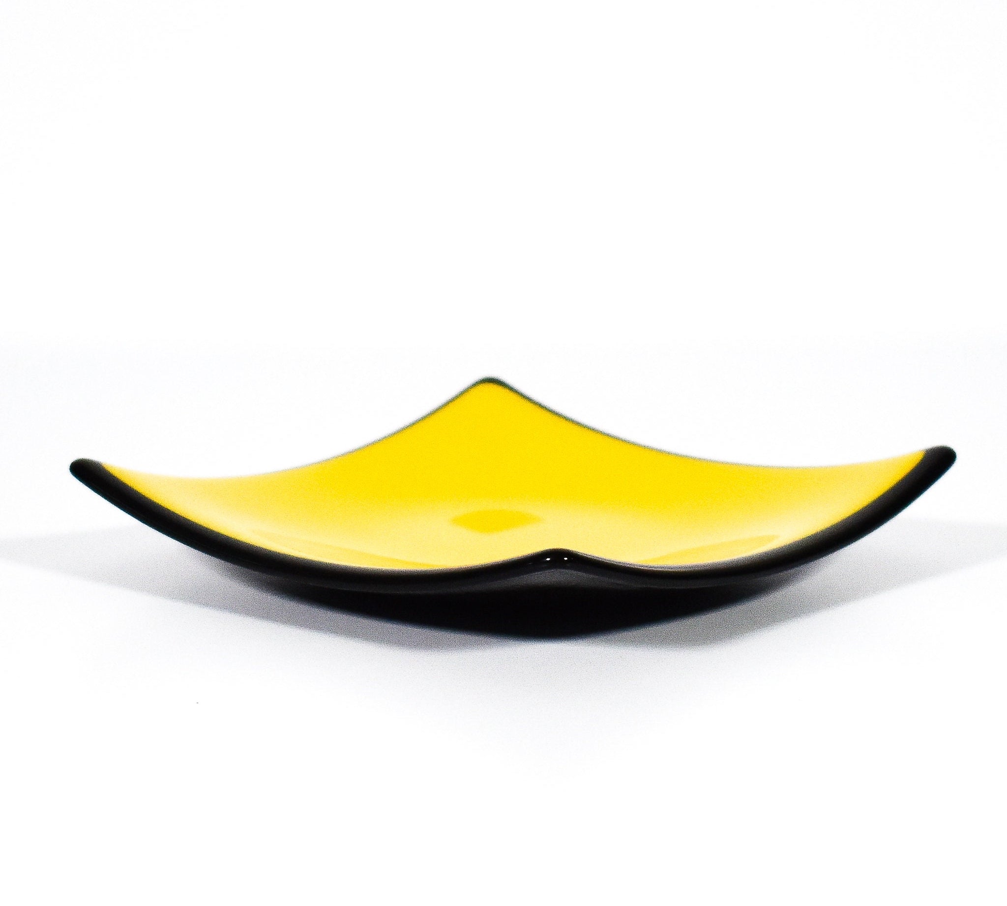 Sunflower Yellow Glass Catchall Dish