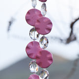 Pink Magnesite Stone Sun Chime - Handcrafted Garden and Patio Decor