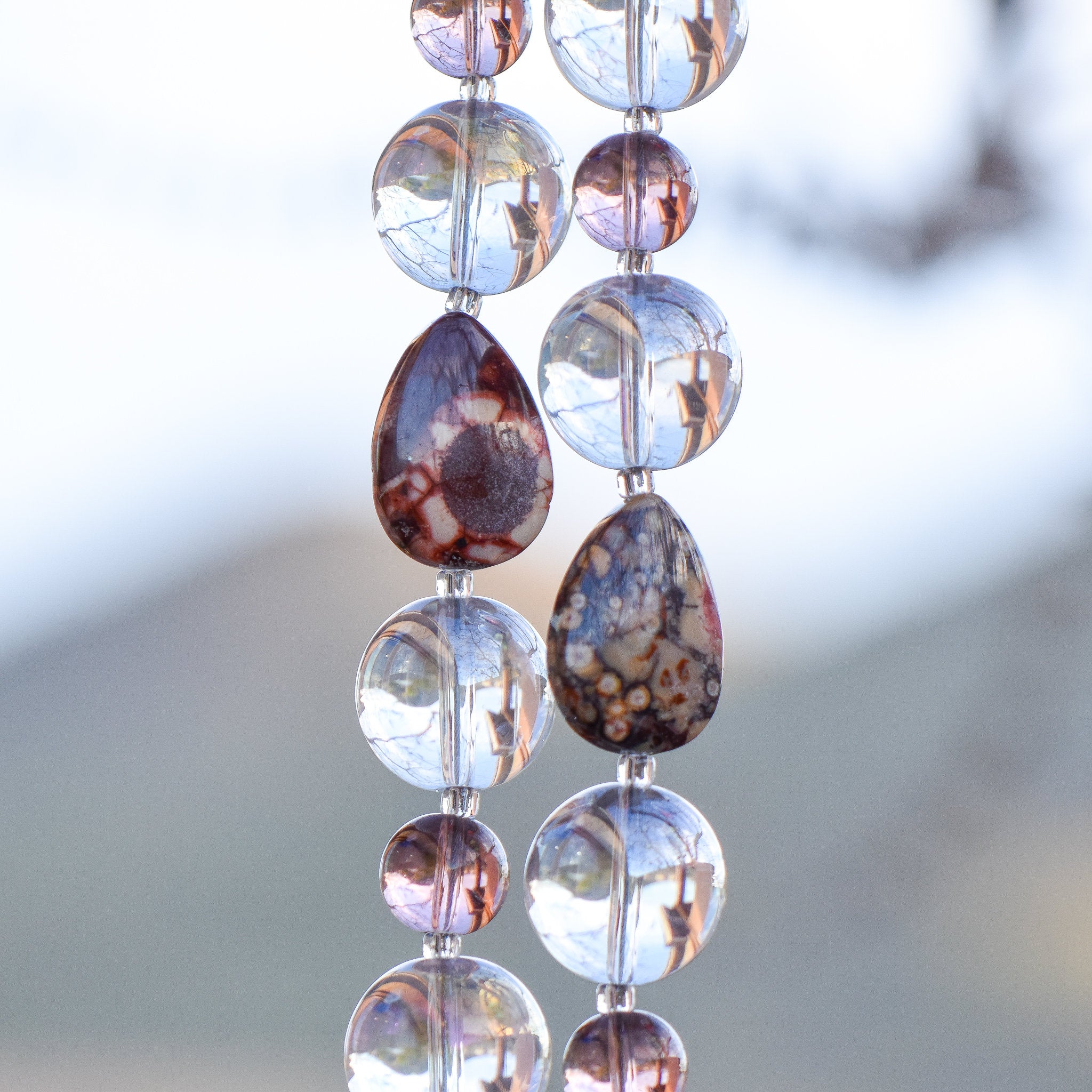 Purple Glass and Rhyolite Chime