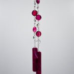 Outdoor Pink Agate and Crystal Sun Chime for a Magical Sun-Catching Display