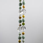 Handcrafted Sun Chime with Amazonite Stones and Glass Crystal for a Calming Patio Oasis