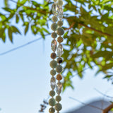 Handcrafted Sun Chime with Amazonite Stones and Glass Crystal for a Calming Patio Oasis