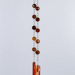 Orange Carnelian Agate Stone Sun-Catcher Wind Chime for Patio, Garden, Balcony