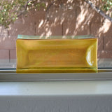 Luminescent Honey Gold Rectangular Glass Tray - Functional Art - Organize your Bath, Kitchen, Entryway