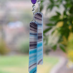 Colorful Amethyst Stone and Glass Sun-Catcher Wind Chime for Outdoor Living