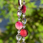 Outdoor Pink Agate and Crystal Sun Chime for a Magical Sun-Catching Display