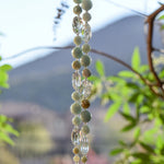 Handcrafted Sun Chime with Amazonite Stones and Glass Crystal for a Calming Patio Oasis