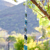 Dark Blue Agate Sun-Catcher Wind Chime - Outdoor Decor