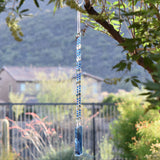 Dark Aqua Blue Sun-Catcher Wind Chime for Outdoor Spaces