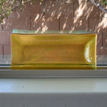 Luminescent Honey Gold Rectangular Glass Tray - Functional Art - Organize your Bath, Kitchen, Entryway