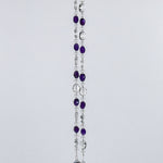 Gorgeous Amethyst Sun-Catcher Wind Chime with Glass Crystal