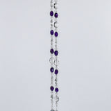 Gorgeous Amethyst Sun-Catcher Wind Chime with Glass Crystal