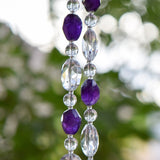 Gorgeous Amethyst Sun-Catcher Wind Chime with Glass Crystal