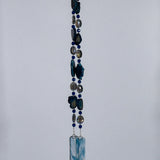 Dark Blue Agate Sun-Catcher Wind Chime - Outdoor Decor