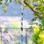 Dark Blue Agate Sun-Catcher Wind Chime - Outdoor Decor