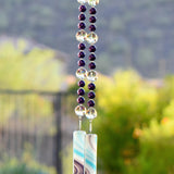 Brilliant Purple Pearls with Large Crystals - Sun Catcher and Wind Chime - Outdoor Decor