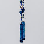 Midnight Blue Agate Sun Catcher Wind Chime - Beautiful Patio Decor