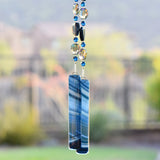 Midnight Blue Agate Sun Catcher Wind Chime - Beautiful Patio Decor