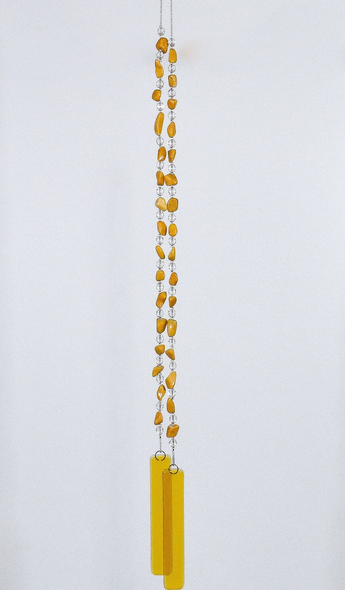 Sunlit Yellow Jasper Stone Wind Chime for Patio and Garden