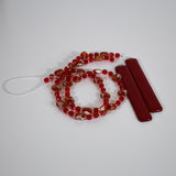 Red Metallic Glass Sun Catcher Wind Chime - Foil Lamp-worked Beads