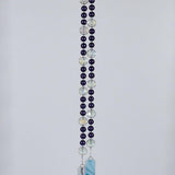 Brilliant Purple Pearls with Large Crystals - Sun Catcher and Wind Chime - Outdoor Decor