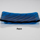 Glass Soap Dish with Wave Design - Various Colors