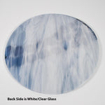 Handcrafted Fused Glass Plate in Payne's Gray and Sparkling Blue - Versatile Home Decor Piece