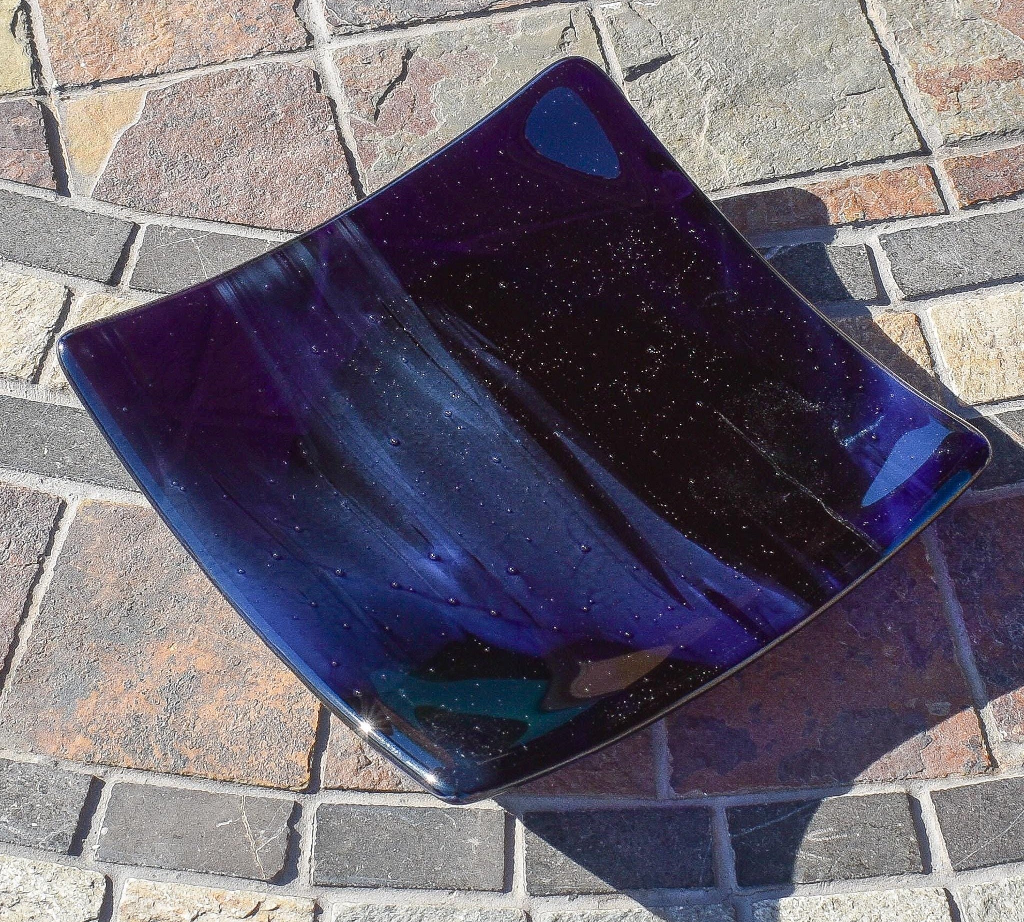 Deep Purple Glass Trinket Dish