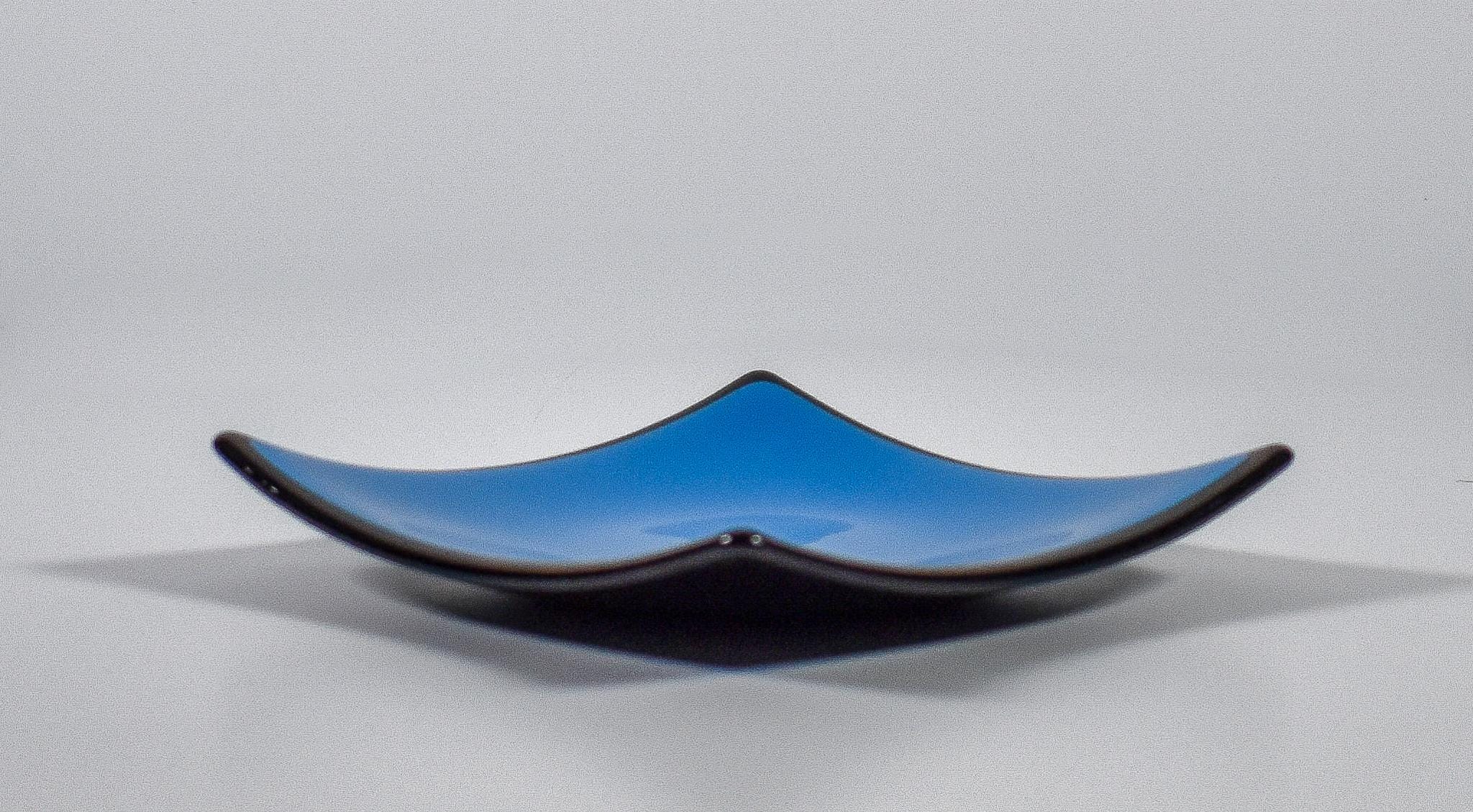 Blue Fused Glass Trinket Tray is Perfect for Organizing your Small Items