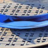 Vibrant Blue and Plum Purple Serving Tray for Cheese or Dessert