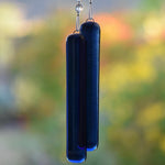 Blue Dumortierite Stone and Glass Sun Chime - Invite Magic into your Garden