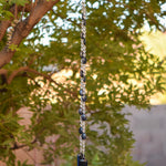 Blue Dumortierite Stone and Glass Sun Chime - Invite Magic into your Garden