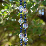 Lapis Lazuli Stone and Glass Sun Chime - Patio and Garden Decor