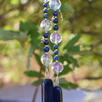 Lapis Lazuli Stone and Glass Sun Chime - Patio and Garden Decor