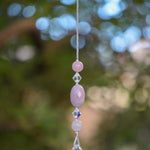 Small Versatile Rose Quartz Sun Catcher with Crystal Prism