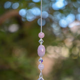 Small Versatile Rose Quartz Sun Catcher with Crystal Prism