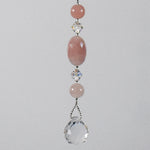 Small Versatile Rose Quartz Sun Catcher with Crystal Prism