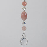 Small Versatile Rose Quartz Sun Catcher with Crystal Prism