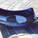 Deep transparent purple and white streaky glass formed into a 6&quot; square slightly sloped dish.