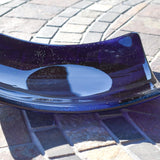 Deep transparent purple and white streaky glass formed into a 6&quot; square slightly sloped dish.