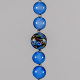 Gorgeous Small Sun Catcher with Blue Murano Glass Beads - Add Sparkle to your Room, your Drive, your Outdoor Oasis