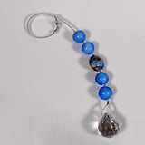 Gorgeous Small Sun Catcher with Blue Murano Glass Beads - Add Sparkle to your Room, your Drive, your Outdoor Oasis