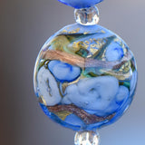 Gorgeous Small Sun Catcher with Blue Murano Glass Beads - Add Sparkle to your Room, your Drive, your Outdoor Oasis