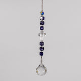 Versatile Purple Sun Catcher with Murano Glass and Crystal Cross – Car Charm, Home & Garden Décor - Christian Spiritual Gift