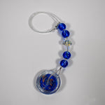 Cobalt Blue Murano Glass Sun Catcher with Iridescent Cross for Mother's Day or Any Day - Christian Spiritual Gift