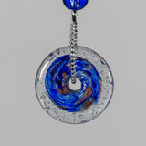 Cobalt Blue Murano Glass Sun Catcher with Iridescent Cross for Mother's Day or Any Day - Christian Spiritual Gift